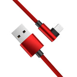 Maxbell 90 Degree Fast Charging Micro USB Fast Data Sync Charger Cable 1.2m Red