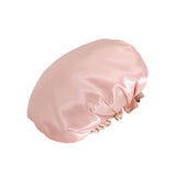 Maxbell Shower Cap Reusable Waterproof Layer Bathing Hair Cap for Salon Girls Ladies Champagne