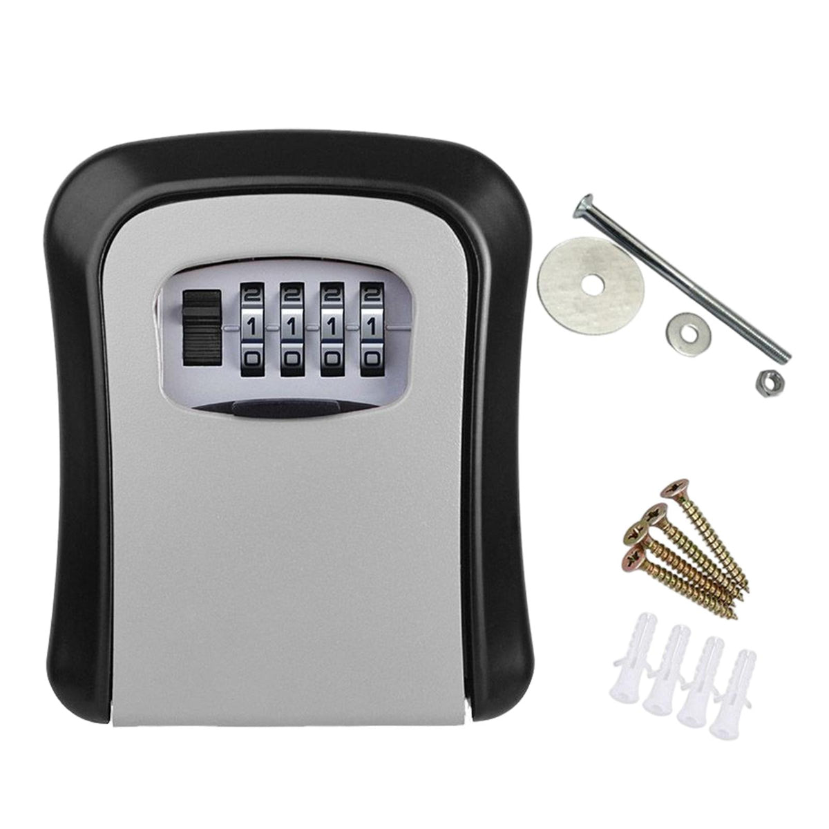 Maxbell Outdoor Key Storage Lock Box Organizer Wall Mount for Company Store gray