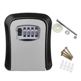 Maxbell Outdoor Key Storage Lock Box Organizer Wall Mount for Company Store gray
