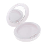 Max Empty Pressed Powder Case Makeup Blusher Cosmetic Jar Container with Mirror White