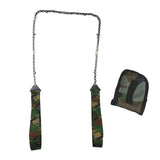 Maxbell Chain Saw with Handles Metal Wire Saw for Outdoor Carpentry Hiking 11T Green