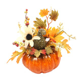 Maxbell Artificial Pumpkin Maple Leaf Autumn Ornament for Office Party Decorations