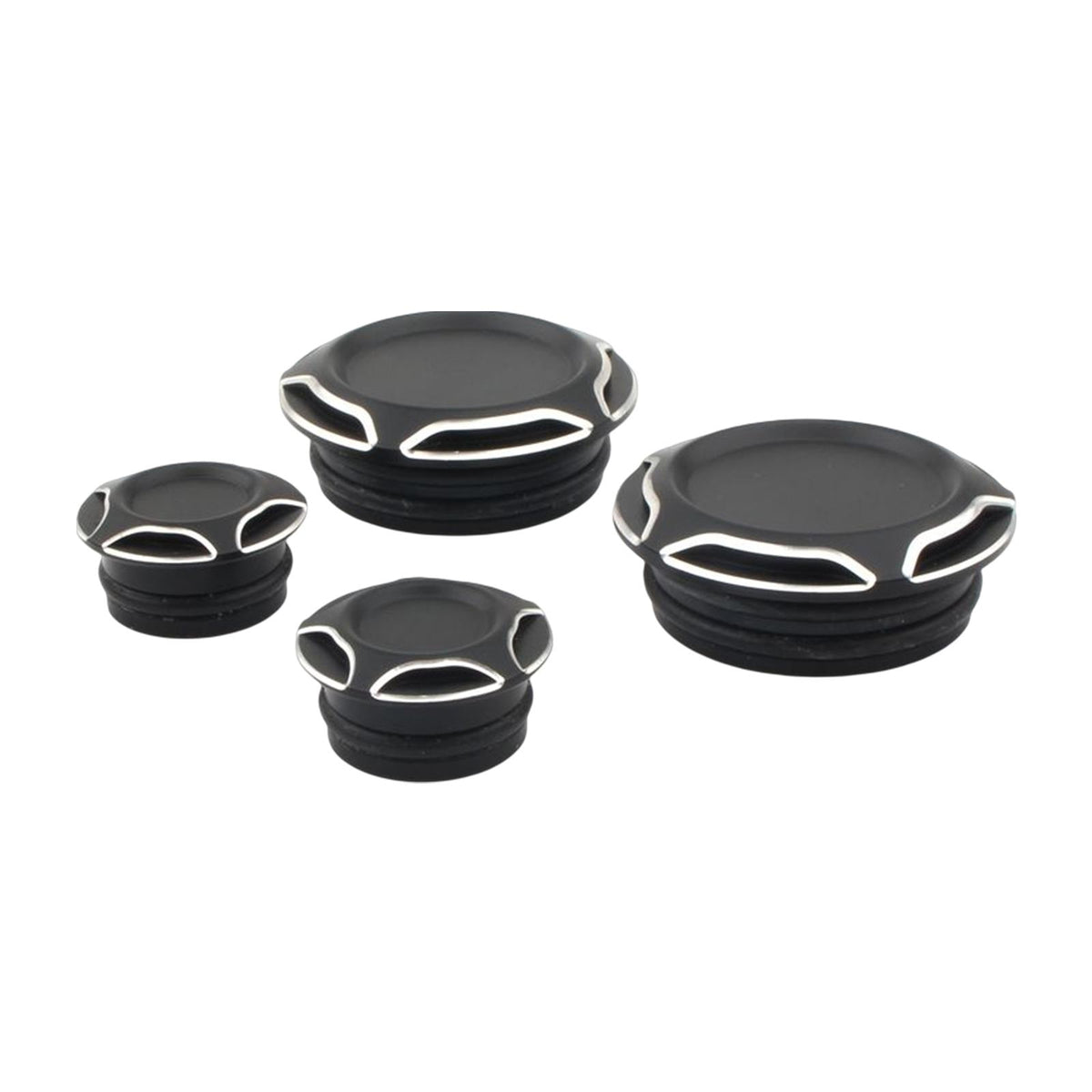 Maxbell 4 Pieces Motorcycle Frame Hole Cap Cover for Ducati Scrambler 400 800 Black
