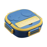 Maxbell Kids Lunch Box Cutlery Storage Reusable Bento Insulated Lunch Box for Picnic blue three grids