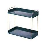 Maxbell Countertop Storage Shelf Solid Durable Stackable for Outdoor Dining Kitchen 2 Layers green