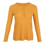 Maxbell Casual Solid Knitted Sweater Long Sleeve Pullover Blouse Sweatshirt XL Yellow