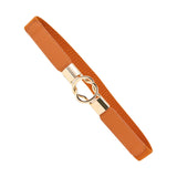Maxbell Fashion Women Belt Wide Waistband Casual Waist Chain Party Dress PU Leather camel