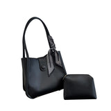 Maxbell Fashion Shoulder Bag Large Capacity Wallet Gifts for Work Shopping Beach Black