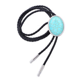 Maxbell Cowgirl Bolo Tie Necktie Adjustable with Pendant for Hoodies Anniversary Green Color Brown Stripes