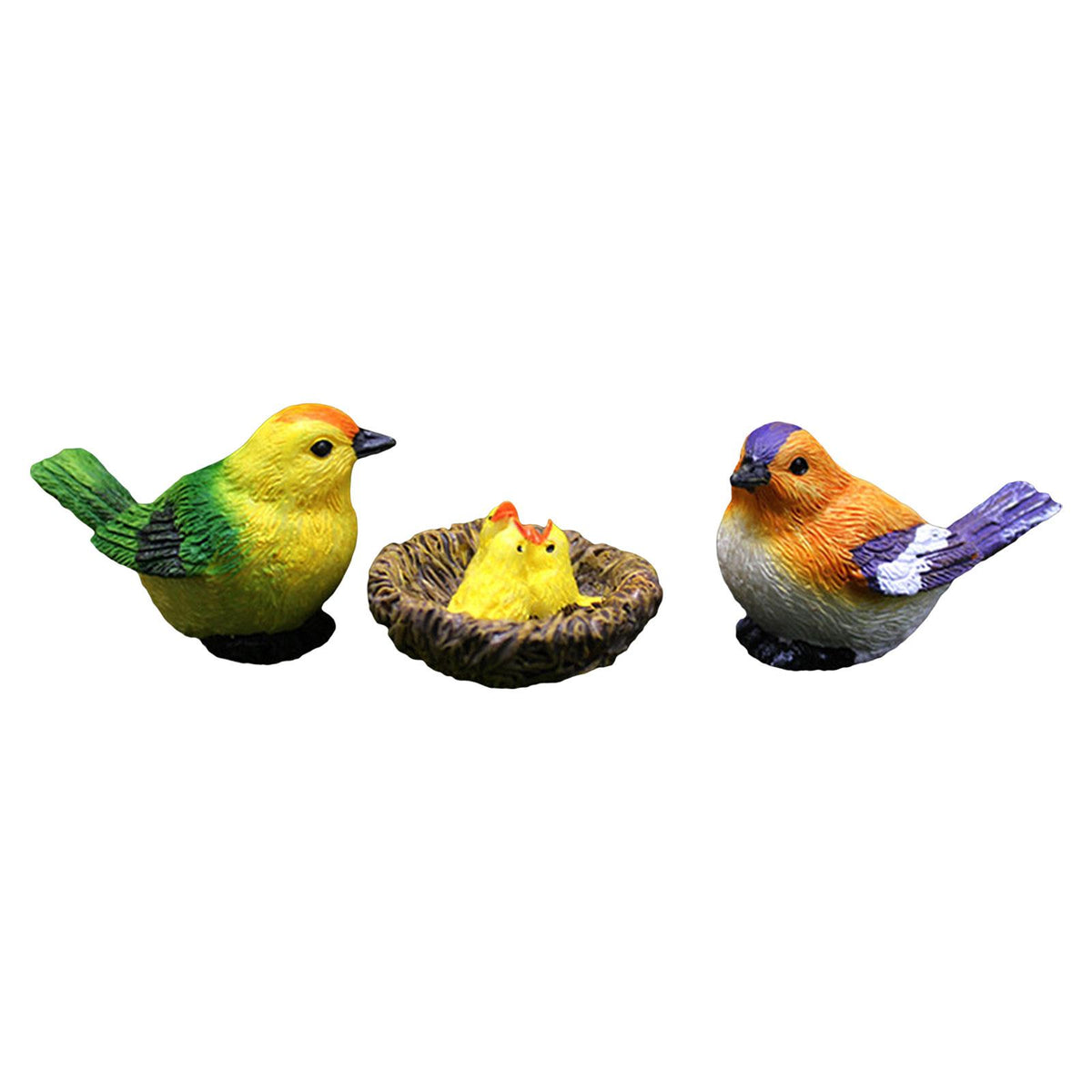Maxbell Miniature Birds Figures Craft Sculpture Bird Statue for Home Backyard Garden