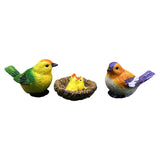 Maxbell Miniature Birds Figures Craft Sculpture Bird Statue for Home Backyard Garden