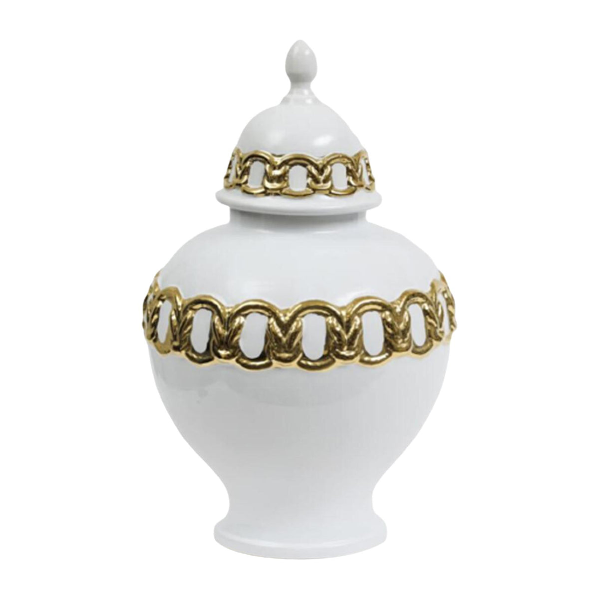 Maxbell Ceramic Ginger Jar with Lid Home Decor Porcelain Ginger Jar Gift Centerpiece 25cmx36cm