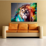 Maxbell Large Canvas Decorative Home Wall Painting Picture Lion Head Animal Print