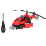 Max Kids Take Apart Toy Red Helicopter Model DIY Assemble Aircraft Birthday Gift