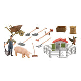 Maxbell Children Farm Farmer Animal Figures Toys Set Easily Clean Style A