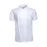 Maxbell Men Women Chef Coat Jacket with Pockets Summer for Bakery Food Service 4XL White