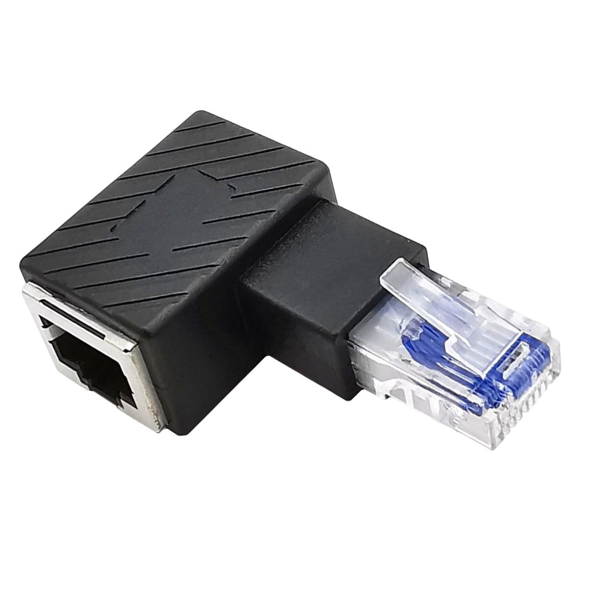 Maxbell Cat6 Ethernet Adapter 8P8C Male/Female 90 Degree for Switches Hubs Routers Right