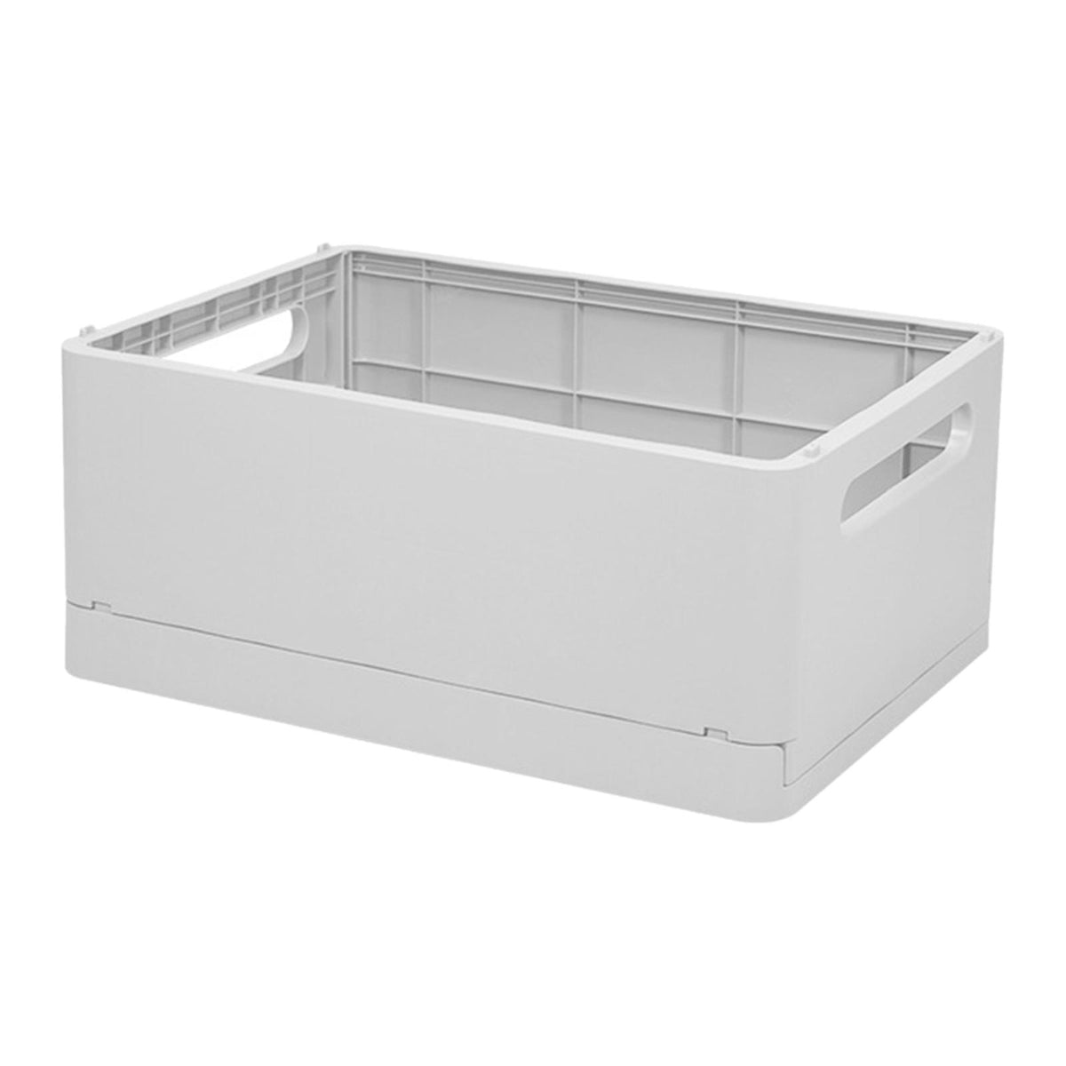 Maxbell Stackable Collapsible Storage Bin Clothes Books Cosmetics Organizer Gray