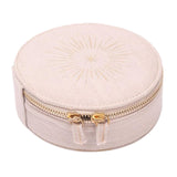 Maxbell Travel Jewelry Box Linen Dustproof Gift for Ear Studs Necklaces Bangles 1pc