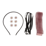 Max DIY Flower Bowknot Headband Hairband Making Kits Dark Pink