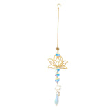 Maxbell Handmade sun catcheringing Pendant Ornament Prisms Pendant Hanging Wind Chime Style blue