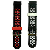 Maxbell 2 Pieces Replacement two-color Silicone Watch Wrist Sport Band Straps
