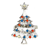 Max Napkin Serviette Ring Holder Wedding Party Table Decor Christmas Tree Silver