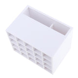 Max 20 Slots Desk Lipstick Holder Display Cosmetic Organizer Makeup Case White