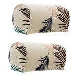 Max 2pcs Non-slip Stretch Polyester Furniture Sofa Armrest Cover Protector Beige