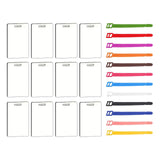 Maxbell 12x Sublimation Blank Luggage Tags DIY Label ID Card Bag Double Sided White