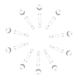 Maxbell Plastic Pool Joint Pins & Rubber Seals for Intex Metal Frame Pool 10Pcs