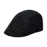 Maxbell Beret Hat Classic Peaked Hat Casual Male Newsboy Hat for Golf Outdoor Hiking Black