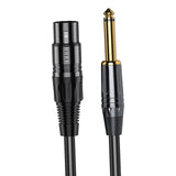 Maxbell 3 Pin XLR to Quarter inch Mic Cable Cord Adapter Cable Stereo for Microphone 3 Meter