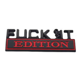 Maxbell Car Exterior Emblems 3D Fender Badge Decal for Vehicles Accessories Black and Red