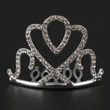 Max Princess Crystal Crown Mini Tiara with Comb Headpiece Jewlery Silver