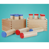 Maxbell Montessori Sensorial Material Toy - Sound Cylinder Box Set Wooden Toy