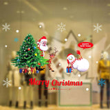Maxbell Christmas Santa Claus Snowman Window Clings Sticker Decals Decorations