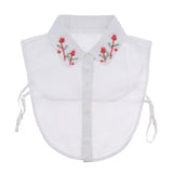 Max Fake Collar Beads Crystal Half Blouse False Collar Dickey White Design 6
