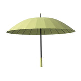 Maxbell 16 Ribs Long Handle Umbrella Weatherproof for Short Trips Backpacking Gift Light Green