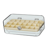 Maxbell Multipurpose Earring Display Case Necklace Holder Double Layers for Rings Clear