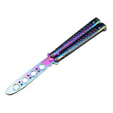 Maxbell Butterfly Practice Knife Trainer Steel Training Tool Portable Multicolor