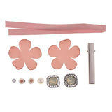 Maxbell 10pcs crafts hair clip cloth flower bead ribbon  for hair accessory headwear