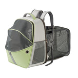 Maxbell Pet Carrier Backpack Expandable Dog Backpack for Traveling Cats Small Dogs Green