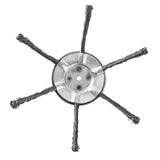 Maxbell Trimmer Head Steel Wire Disc Brush Head for Gardening Lawnmower Rust Removal 6 Blade