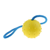 Maxbell Pet Dog and Cat Interactive Play Interactive Ball with Rope Toy Yellow