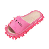 Maxbell Lazy Mop Slippers Washable Women Men Comfortable Shoes for Bedroom Bathroom Rose Red