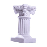 Maxbell White Roman Pillar Column Figurine Resin for Decor Photo Props Ornament