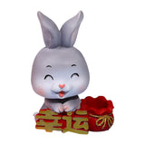 Maxbell New Year Sculpture Living Room Desktop Treasure Bag Resin Statue Figurine Squint 7x11cm