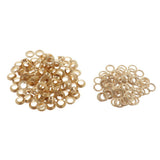 Maxbell 100 Pair Copper Eyelets with Washer Grommet for Leather Craft Canvas  Golden